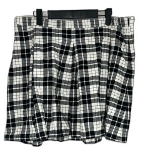 Joe Boxer Checkered Black and White School Girl Skirt Size XL 100% Cotton
